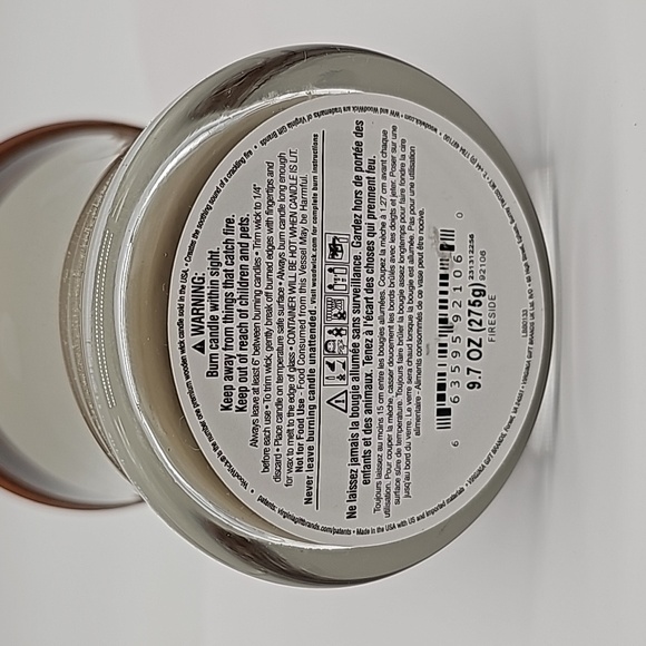 WoodWick Fireside Candle +Pluswick Crackles as it Burns Glass Wood Wick WW 9.7 - Picture 4 of 4